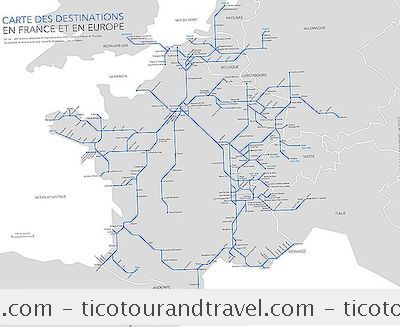 フランスのTgv列車ルートマップと目的地